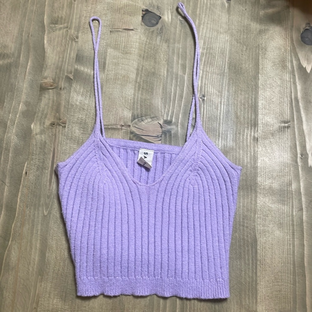 Salty Ribbed Crop Tank Top